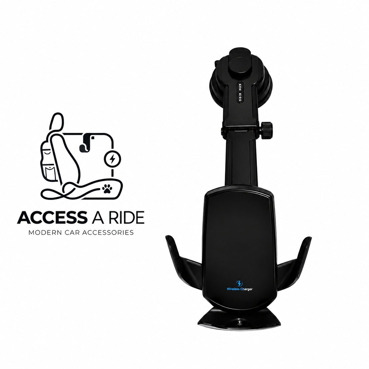Access a Ride- Gravity Phone Mount 15W Wireless Charger